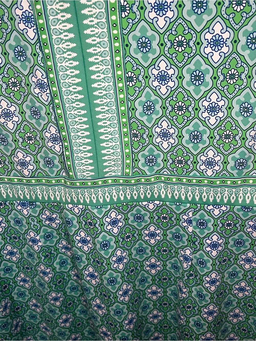 Talbots Women’s Green Tile Medallion Print Midi Sheath Dress Lrg - Picture 7 of 10